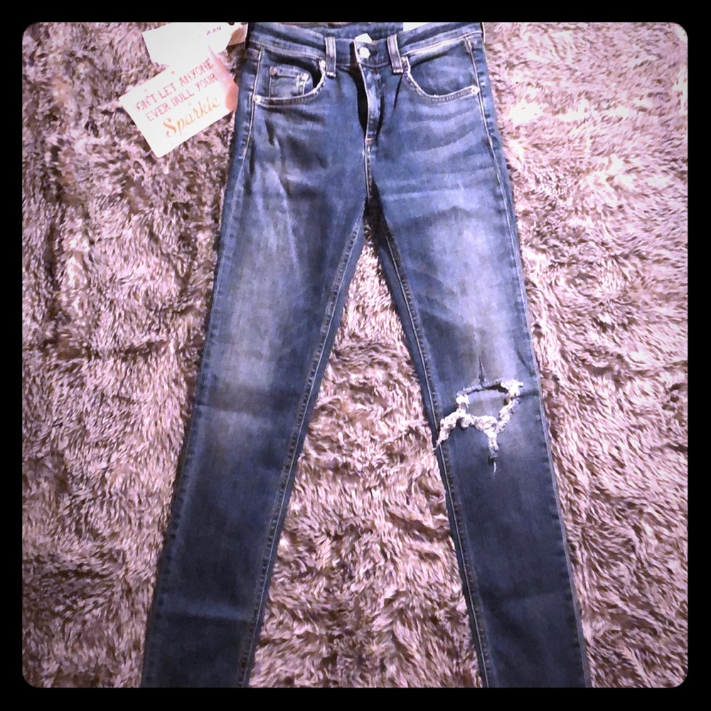 Rag & bone - high rise skinny jeans